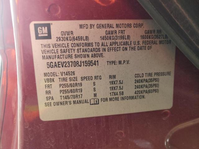 Photo 12 VIN: 5GAEV23708J159541 - BUICK ENCLAVE 