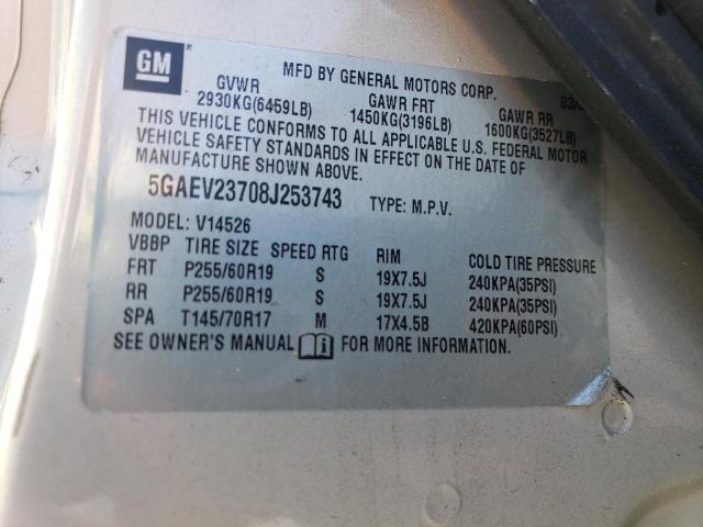 Photo 11 VIN: 5GAEV23708J253743 - BUICK ENCLAVE CX 