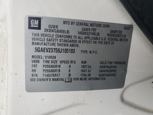 Photo 12 VIN: 5GAEV23758J105183 - BUICK ENCLAVE CX 