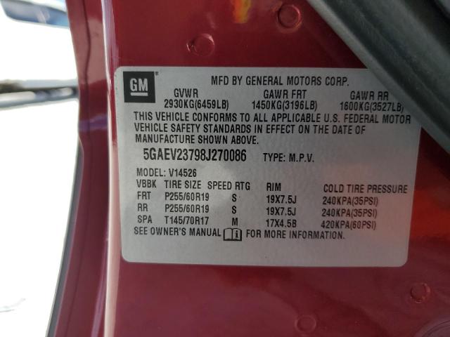 Photo 12 VIN: 5GAEV23798J270086 - BUICK ENCLAVE 