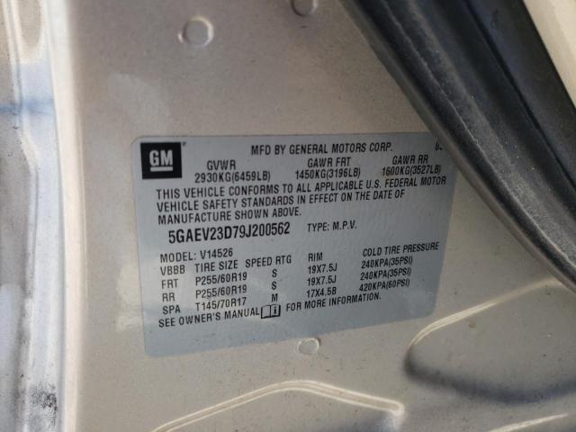 Photo 9 VIN: 5GAEV23D79J200562 - BUICK ENCLAVE CX 