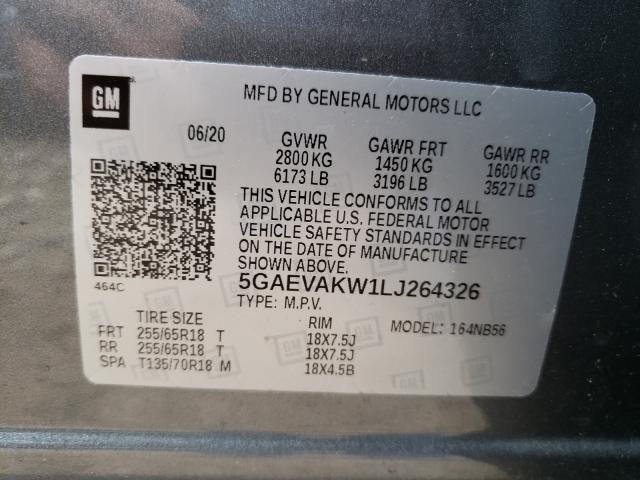 Photo 9 VIN: 5GAEVAKW1LJ264326 - BUICK ENCLAVE ES 