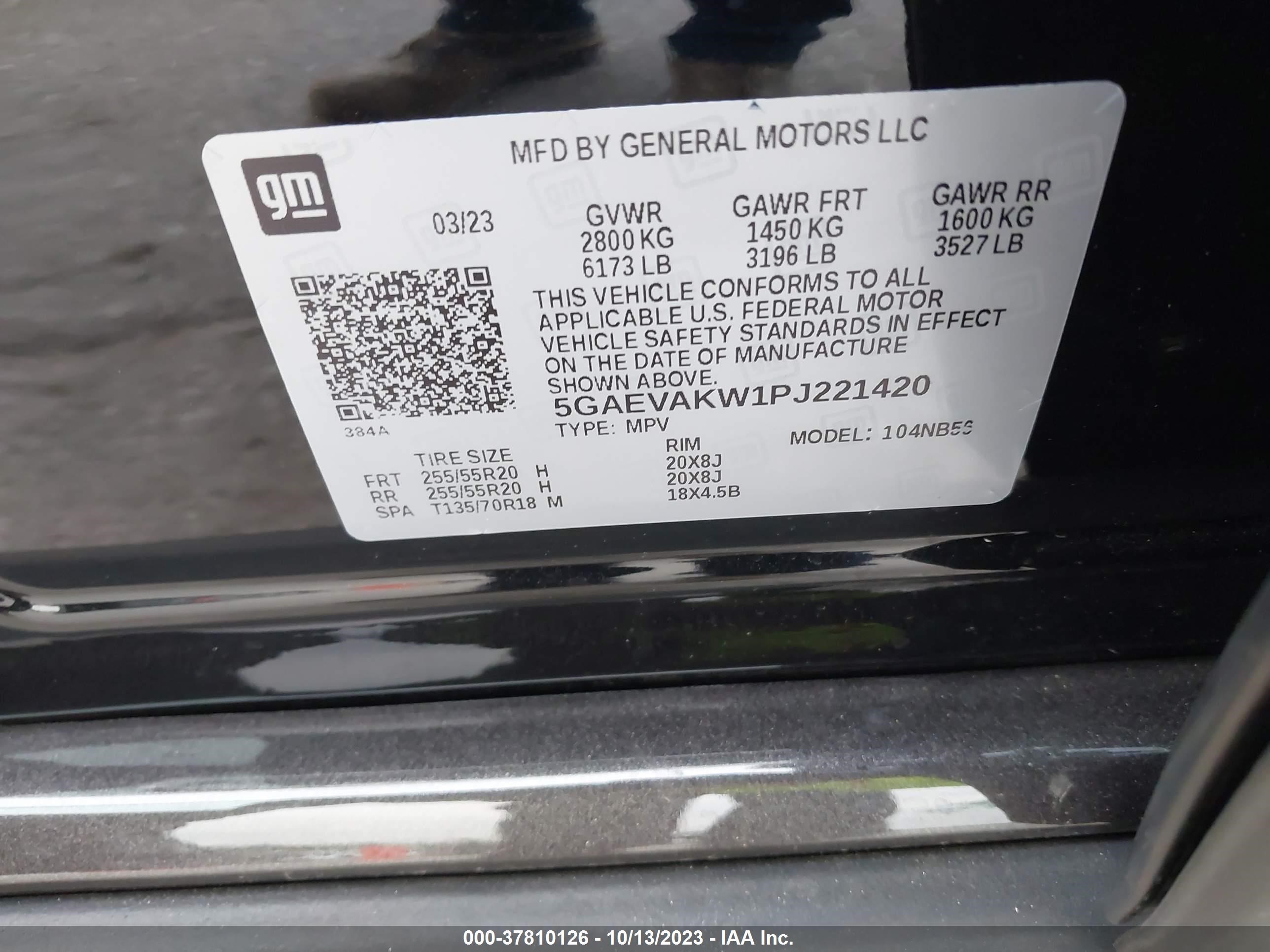 Photo 8 VIN: 5GAEVAKW1PJ221420 - BUICK ENCLAVE 