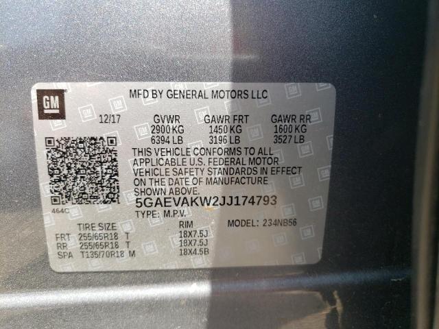 Photo 9 VIN: 5GAEVAKW2JJ174793 - BUICK ENCLAVE ES 