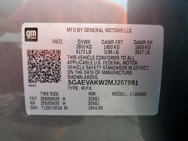 Photo 13 VIN: 5GAEVAKW2MJ207991 - BUICK ENCLAVE ES 