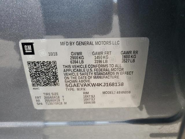 Photo 12 VIN: 5GAEVAKW4KJ168138 - BUICK ENCLAVE ES 