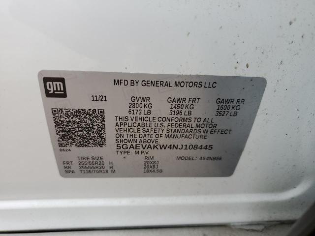 Photo 13 VIN: 5GAEVAKW4NJ108445 - BUICK ENCLAVE ES 