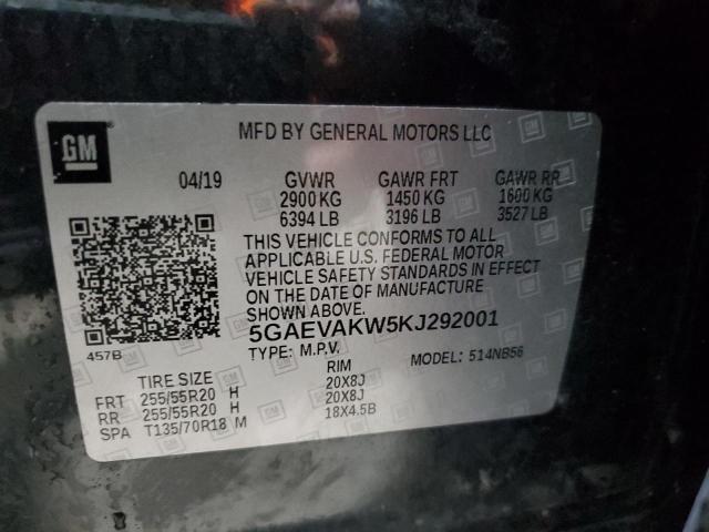 Photo 12 VIN: 5GAEVAKW5KJ292001 - BUICK ENCLAVE 