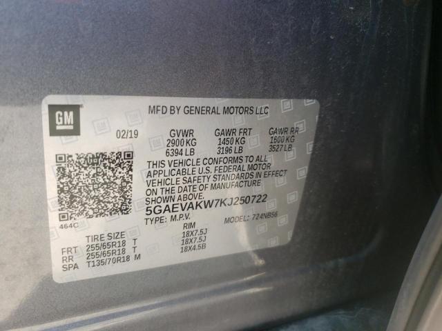 Photo 9 VIN: 5GAEVAKW7KJ250722 - BUICK ENCLAVE ES 