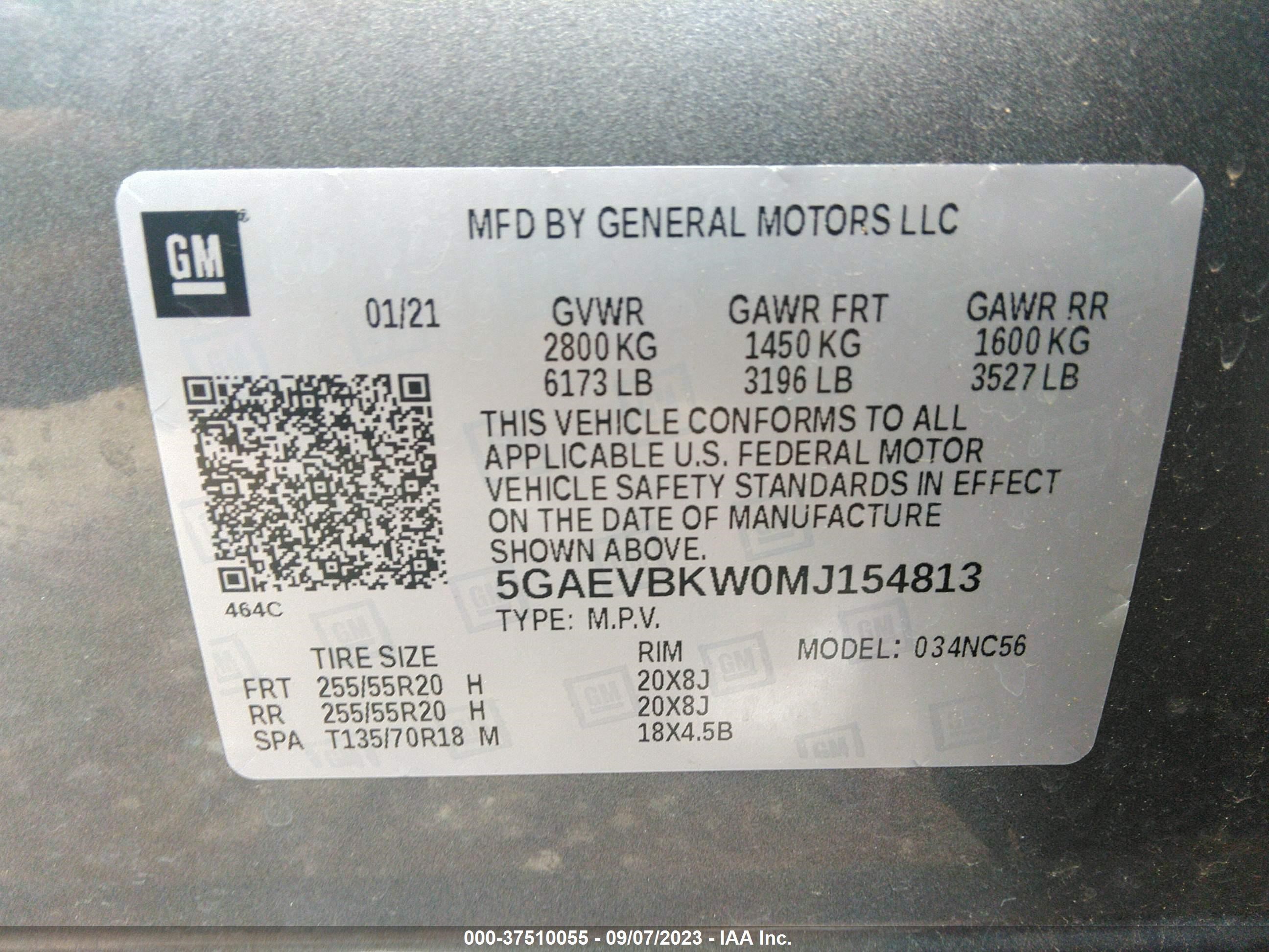 Photo 8 VIN: 5GAEVBKW0MJ154813 - BUICK ENCLAVE 