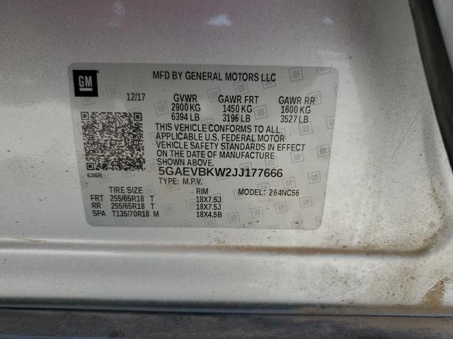 Photo 9 VIN: 5GAEVBKW2JJ177666 - BUICK ENCLAVE PR 