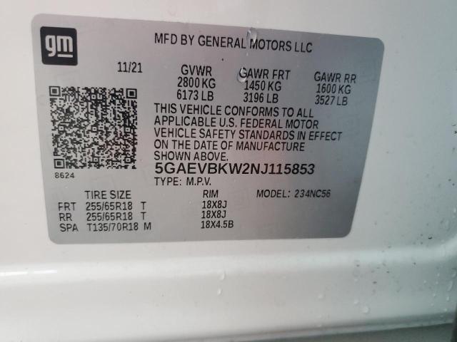 Photo 13 VIN: 5GAEVBKW2NJ115853 - BUICK ENCLAVE PR 