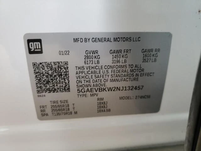 Photo 12 VIN: 5GAEVBKW2NJ132457 - BUICK ENCLAVE PR 