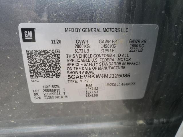 Photo 9 VIN: 5GAEVBKW4MJ125086 - BUICK ENCLAVE PR 