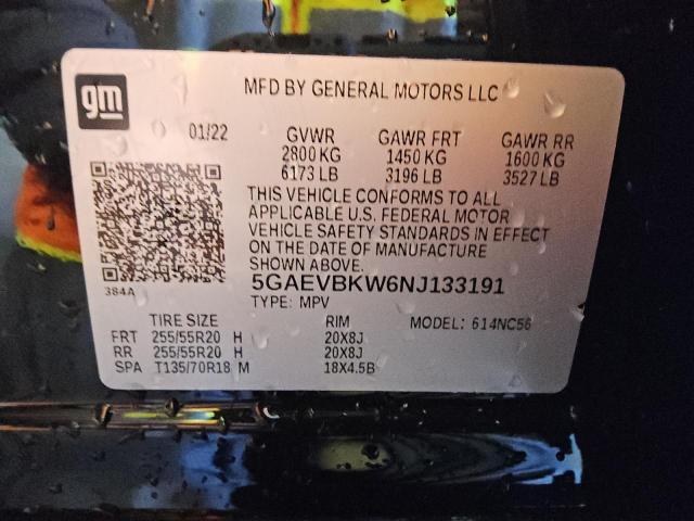 Photo 12 VIN: 5GAEVBKW6NJ133191 - BUICK ENCLAVE PR 