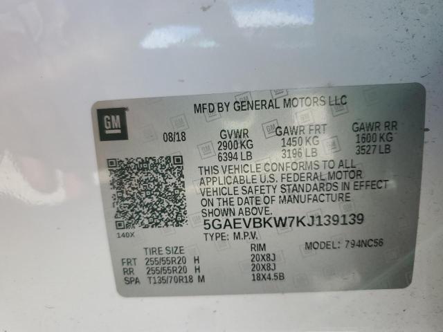 Photo 12 VIN: 5GAEVBKW7KJ139139 - BUICK ENCLAVE PR 