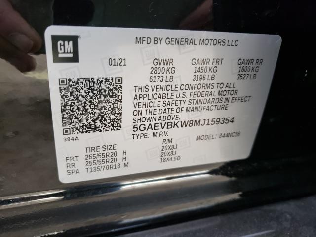 Photo 9 VIN: 5GAEVBKW8MJ159354 - BUICK ENCLAVE PR 