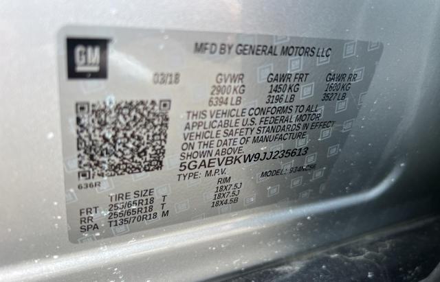 Photo 9 VIN: 5GAEVBKW9JJ235613 - BUICK ENCLAVE PR 