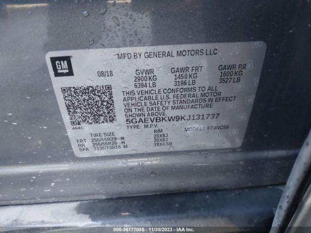 Photo 8 VIN: 5GAEVBKW9KJ131737 - BUICK ENCLAVE 