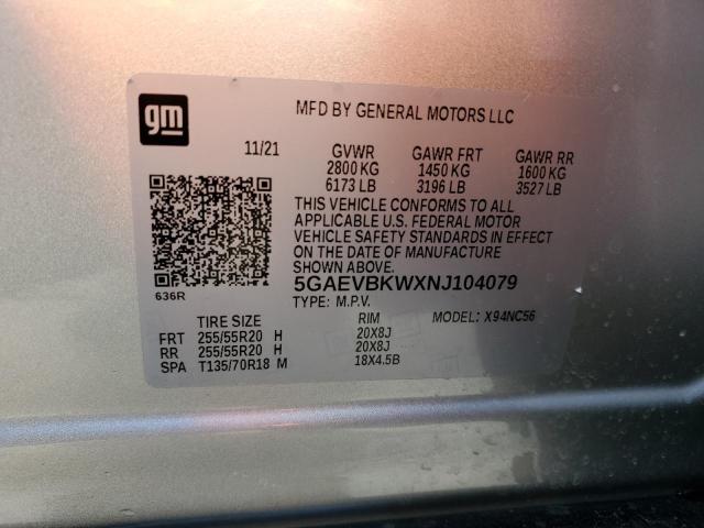 Photo 12 VIN: 5GAEVBKWXNJ104079 - BUICK ENCLAVE 