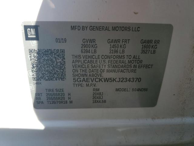 Photo 9 VIN: 5GAEVCKW5KJ234370 - BUICK ENCLAVE AV 