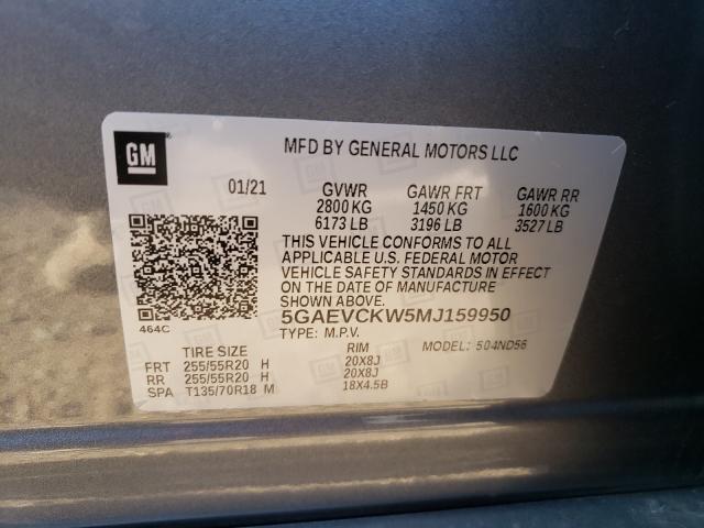 Photo 9 VIN: 5GAEVCKW5MJ159950 - BUICK ENCLAVE AV 