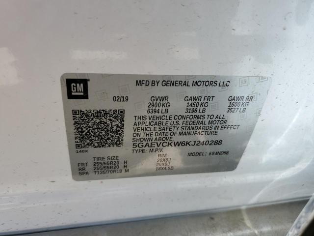 Photo 11 VIN: 5GAEVCKW6KJ240288 - BUICK ENCLAVE 