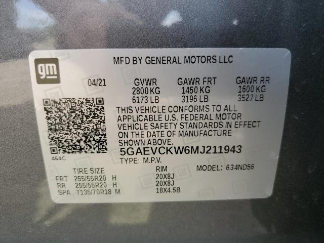 Photo 12 VIN: 5GAEVCKW6MJ211943 - BUICK ENCLAVE 