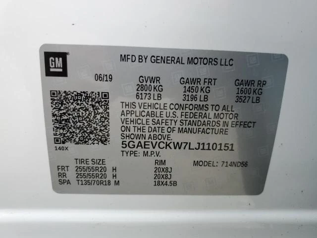 Photo 12 VIN: 5GAEVCKW7LJ110151 - BUICK ENCLAVE AV 