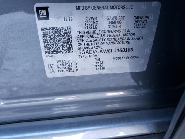 Photo 9 VIN: 5GAEVCKW8LJ168186 - BUICK ENCLAVE AV 