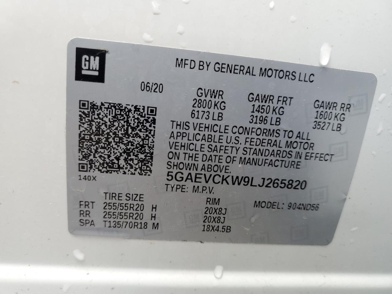 Photo 11 VIN: 5GAEVCKW9LJ265820 - BUICK ENCLAVE 