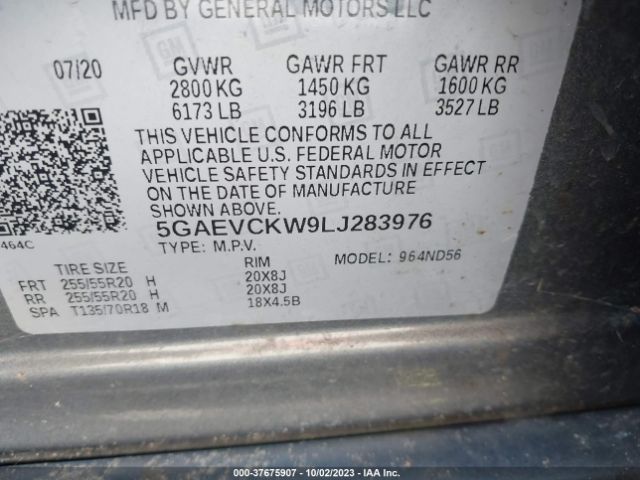 Photo 8 VIN: 5GAEVCKW9LJ283976 - BUICK ENCLAVE 