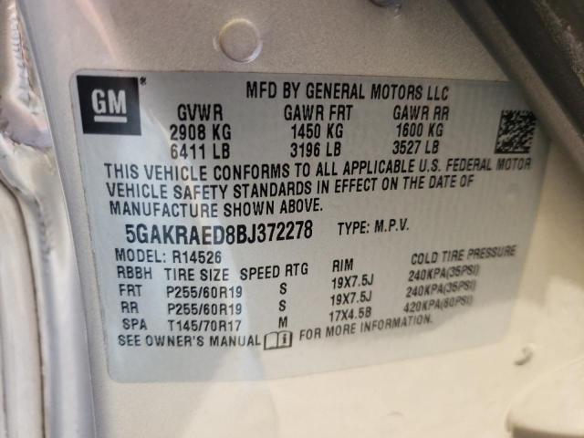 Photo 9 VIN: 5GAKRAED8BJ372278 - BUICK ENCLAVE CX 