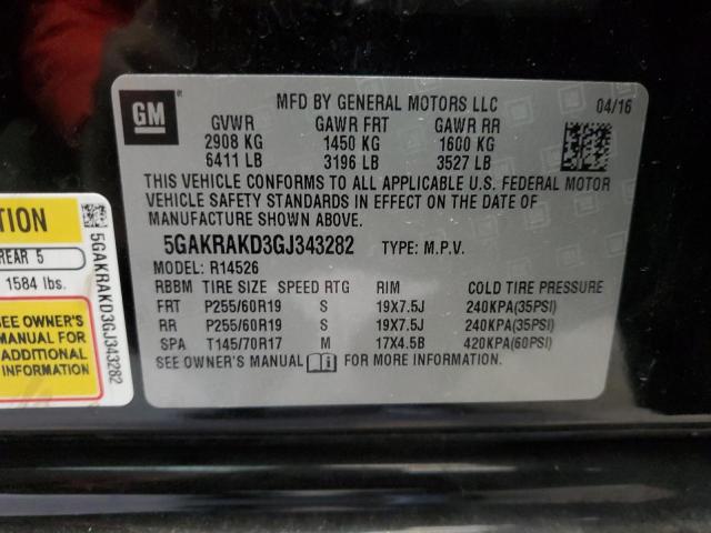 Photo 12 VIN: 5GAKRAKD3GJ343282 - BUICK ENCLAVE 