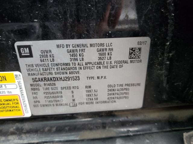 Photo 9 VIN: 5GAKRAKDXHJ291523 - BUICK ENCLAVE 