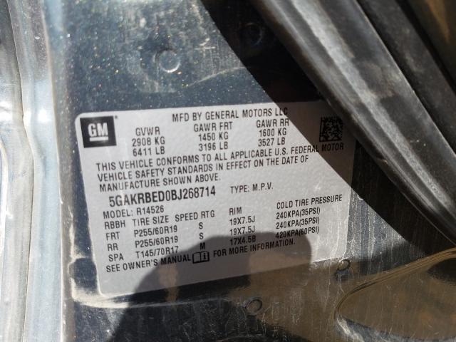 Photo 9 VIN: 5GAKRBED0BJ268714 - BUICK ENCLAVE CX 