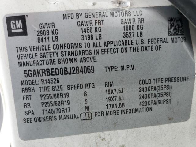 Photo 12 VIN: 5GAKRBED0BJ284069 - BUICK ENCLAVE 