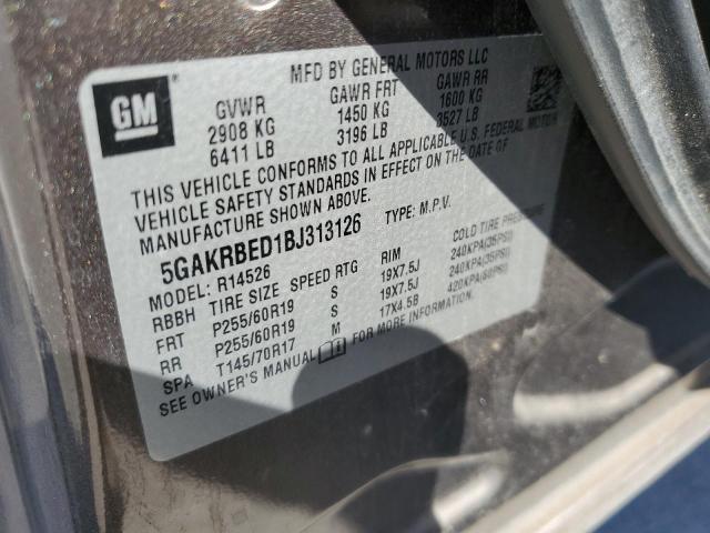 Photo 11 VIN: 5GAKRBED1BJ313126 - BUICK ENCLAVE CX 