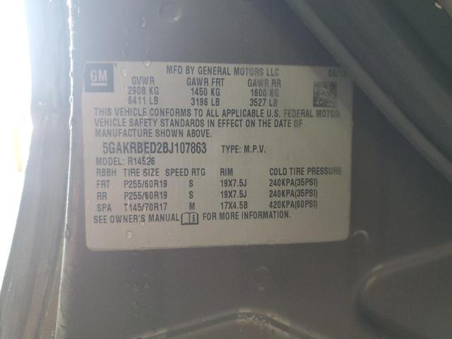 Photo 13 VIN: 5GAKRBED2BJ107863 - BUICK ENCLAVE CX 