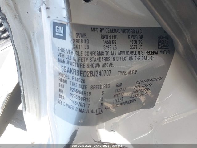 Photo 8 VIN: 5GAKRBED2BJ340707 - BUICK ENCLAVE 