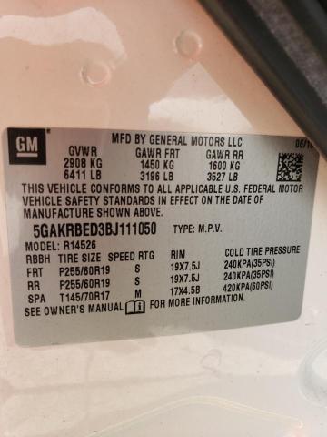 Photo 12 VIN: 5GAKRBED3BJ111050 - BUICK ENCLAVE CX 