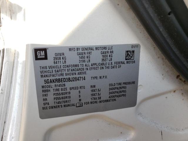 Photo 9 VIN: 5GAKRBED3BJ284714 - BUICK ENCLAVE CX 