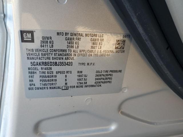 Photo 11 VIN: 5GAKRBED3BJ353420 - BUICK ENCLAVE CX 