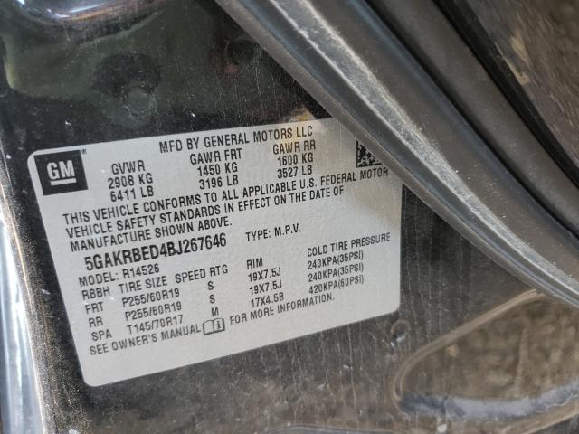 Photo 9 VIN: 5GAKRBED4BJ267646 - BUICK ENCLAVE 