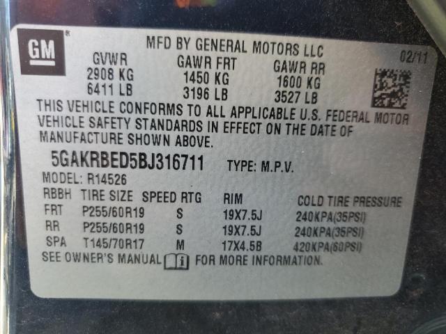 Photo 12 VIN: 5GAKRBED5BJ316711 - BUICK ENCLAVE CX 