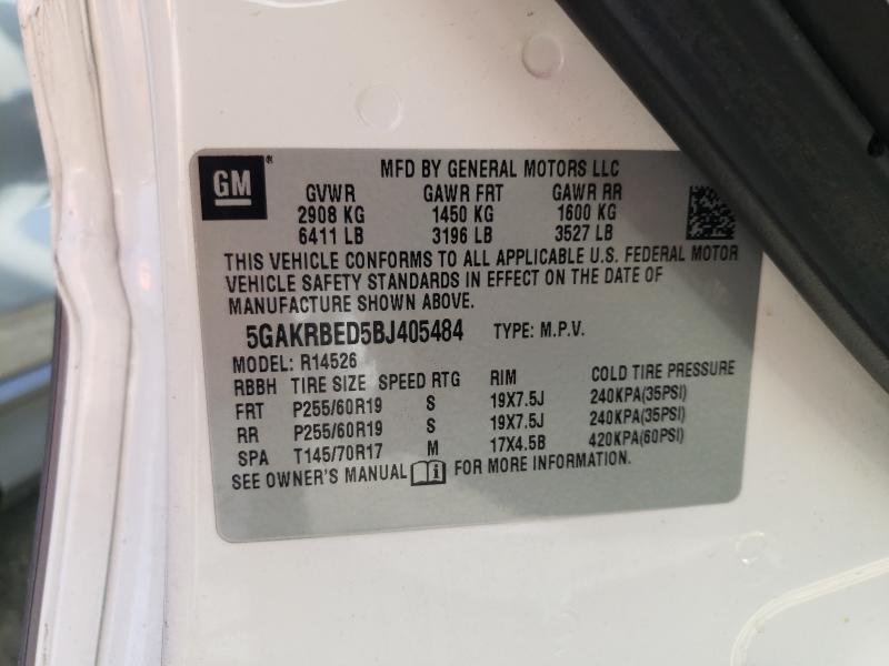 Photo 9 VIN: 5GAKRBED5BJ405484 - BUICK ENCLAVE CX 