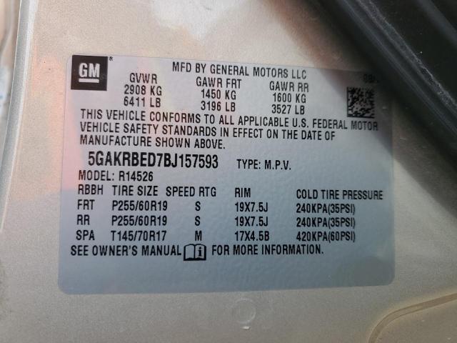 Photo 12 VIN: 5GAKRBED7BJ157593 - BUICK ENCLAVE 