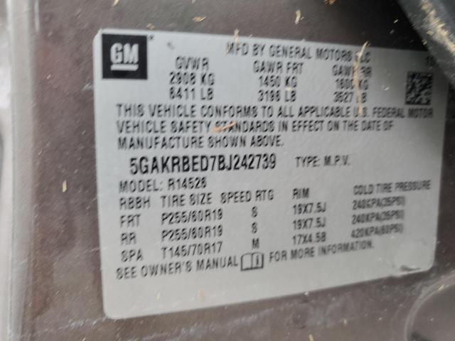 Photo 12 VIN: 5GAKRBED7BJ242739 - BUICK ENCLAVE CX 