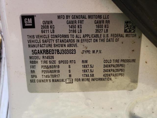 Photo 12 VIN: 5GAKRBED7BJ303023 - BUICK ENCLAVE CX 