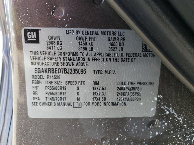 Photo 9 VIN: 5GAKRBED7BJ335096 - BUICK ENCLAVE CX 